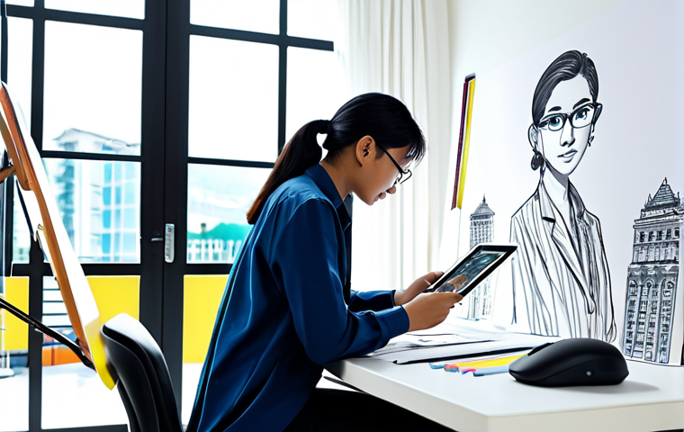 Professional Character Designer at Work**

"A professional character designer in a modern, bright studio in Kuala Lumpur, working on a digital art tablet, fully clothed in modest office attire, surrounded by concept sketches and design references, natural lighting, perfect anatomy, well-formed hands, safe for work, appropriate content, family-friendly."

**