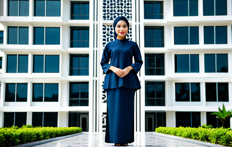 캐릭터디자인 자격증 학습에 필요한 도구 추천 - Modern Malaysian Architect**

A young architect, fully clothed in a modern baju kurung (modest and p...